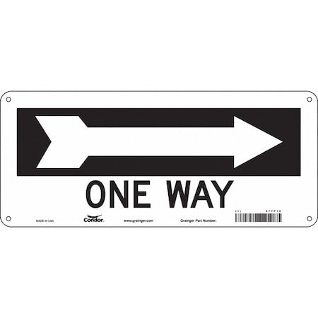 Traffic Sign, 6 1/2 in H, 14 in W, Polyethylene, Vertical Rectangle, English, 477P18