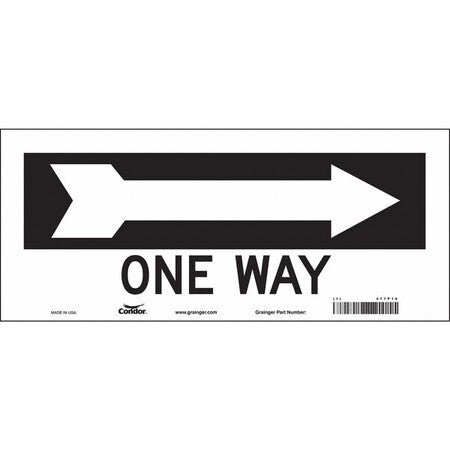 Traffic Sign, 6 1/2 in H, 14 in W, Vinyl, Vertical Rectangle, English, 477P19