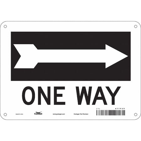 Traffic Sign, 7 in H, 10 in W, Aluminum, Vertical Rectangle, English, 477P20