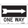 Traffic Sign, 10 in H, 14 in W, Polyethylene, Horizontal Rectangle, English, 477P23