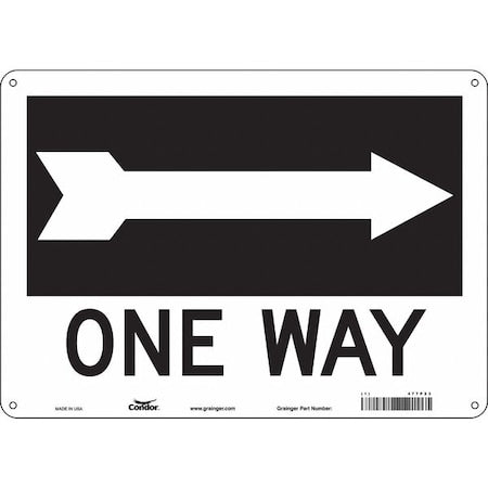 Traffic Sign, 10 in H, 14 in W, Polyethylene, Horizontal Rectangle, English, 477P23
