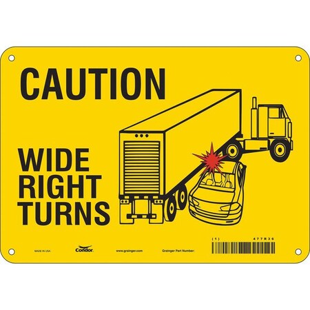 Traffic Sign, 7 in H, 10 in W, Polyethylene, Vertical Rectangle, English, 477R36