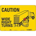 Traffic Sign, 10 in H, 14 in W, Polyethylene, Horizontal Rectangle, English, 477R37