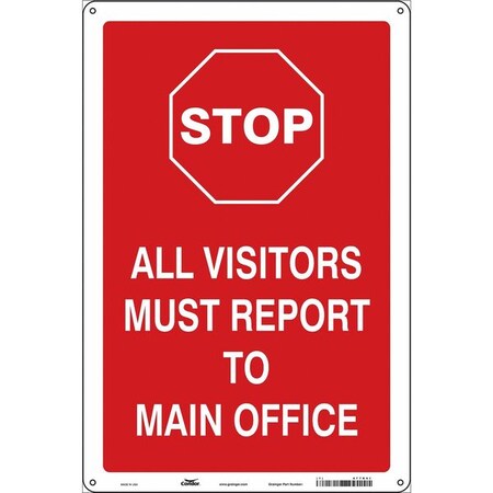 Traffic Sign, 18 in H, 12 in W, Aluminum, Vertical Rectangle, English, 477R41