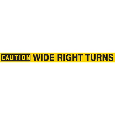Traffic Sign, 2 in Height, 24 in Width, Vinyl, Horizontal Rectangle, English