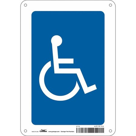 Traffic Sign, 10 in H, 7 in W, Polyethylene, Horizontal Rectangle, English, 477T79