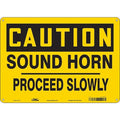 Traffic Sign, 10 in H, 14 in W, Polyethylene, Horizontal Rectangle, English, 477U78