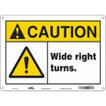 Traffic Sign, 10 in H, 14 in W, Polyethylene, Horizontal Rectangle, English, 477U41
