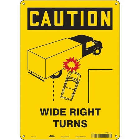 Traffic Sign, 14 in H, 10 in W, Polyethylene, Vertical Rectangle, English, 477U47