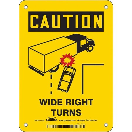 Traffic Sign, 7 in Height, 5 in Width, Vinyl, Vertical Rectangle, English