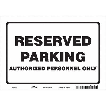 Traffic Sign, 10" W, 7" H, 0.004" Thickness, 477W75