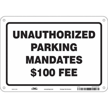 Traffic Sign, 10" W, 7" H, 0.055" Thickness, 477X17