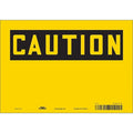 Caution Sign, 10" W, 7" H, English, Vinyl, Yellow