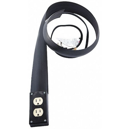 SPT-2; Outlet Box Extension Cord, 16 AWG, Indoor, 16/3, 2 Outlets, 5-15R, Black, PVC, 5-15P