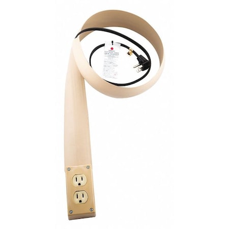SPT-2 Extension Cord, 16 AWG, Indoor, 16/3, 2 Outlets, 5-15R, Beige, PVC, 5-15P