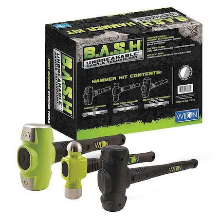 Shop Hammer Kit, Blk Handle, Nonslip Grip