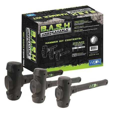 Dead Blow Hammer Set, 32,48,64 oz., 3 Pc