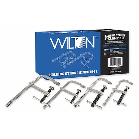 4", 8", 8", 12" F-Clamp Kit with Drop Forged Steel Handle