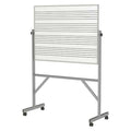 Dry Erase Board, Porcelain, 78 1/4 in, 53 1/4 in, Aluminum Frame, White, Matte