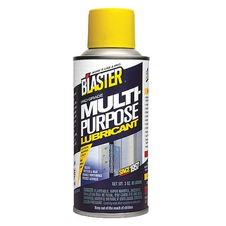 Multipurpose Lubricant, 3 oz, Aerosol Can, Petroleum Distillates, Colorless