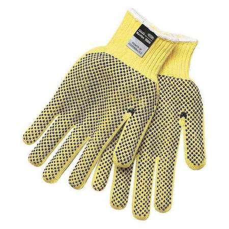 Cut-Resistant Coated Gloves, Cut Level A3 , Dotted , PVC , Dotted , S 12 PK