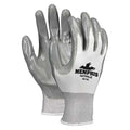 Coated Gloves, Nitrile, Smooth, Palm, 0 Abrasion Level, White, XL (10) 1 PR