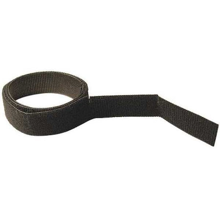 Hook and Loop Strap, 75 ft, 0.5 in W, Black