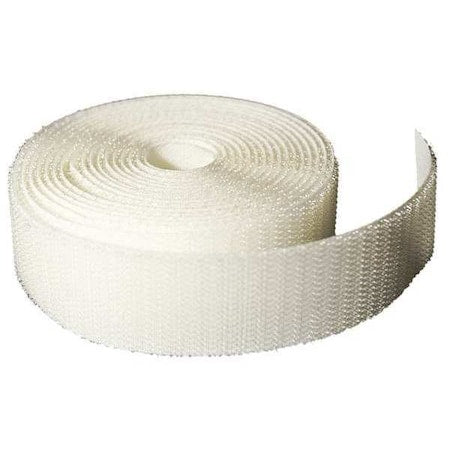 Reclosable Fastener, No Adhesive, 150 ft, 1 in W, White