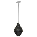 Plunger, Rubber, 6 in Cup Dia, 16 1/4 Plastic Handle