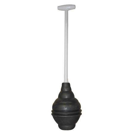 Plunger, Rubber, 6 in Cup Dia, 16 1/4 Plastic Handle