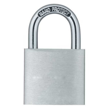 Padlock, Keyed Alike, Standard Shackle, Rectangular Aluminum Body, Hardened Steel Shackle, 7/8 in W