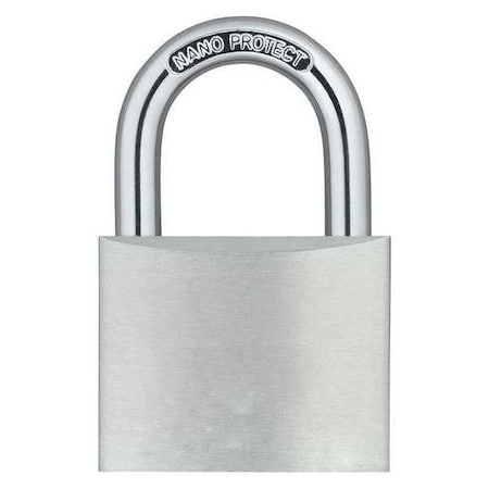 Padlock, Keyed Different, Standard Shackle, Rectangular Aluminum Body, Hardened Steel Shackle