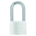 Padlock, Keyed Alike, Long Shackle, Rectangular Aluminum Body, Hardened Steel Shackle, 7/8 in W