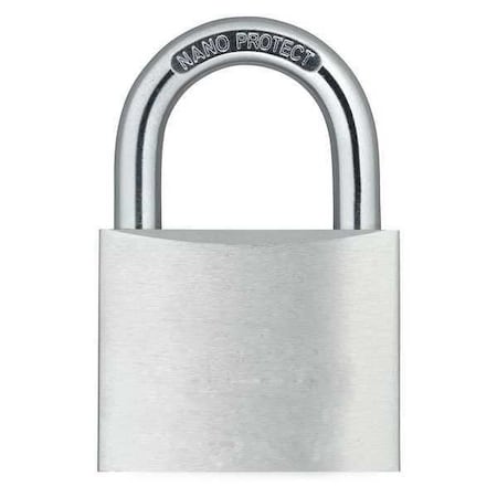 Padlock, Keyed Alike, Standard Shackle, Rectangular Aluminum Body, Hardened Steel Shackle, 7/8 in W