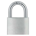 Padlock, Keyed Different, Standard Shackle, Rectangular Aluminum Body, Hardened Steel Shackle