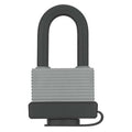 Padlock, Keyed Alike, Standard Shackle, Rectangular Aluminum Body, Steel Shackle, 7/8 in W