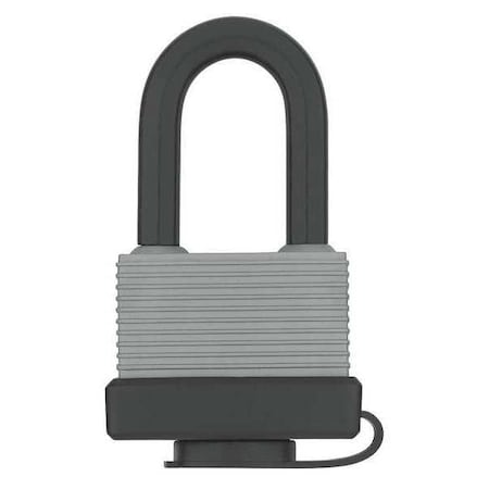 Padlock, Keyed Alike, Standard Shackle, Rectangular Aluminum Body, Steel Shackle, 7/8 in W