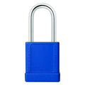 Lockout Padlock, Keyed Different, Aluminum, Blue, 1 1/2 in Shackle Height, 1 5/16 in Body Width