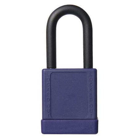 Lockout Padlock, Keyed Different, Aluminum, Purple, 1 1/2 in Shackle Height, 1 9/16 in Body Width