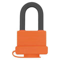 Padlock, Keyed Alike, Standard Shackle, Rectangular Aluminum Body, Steel Shackle, 7/8 in W