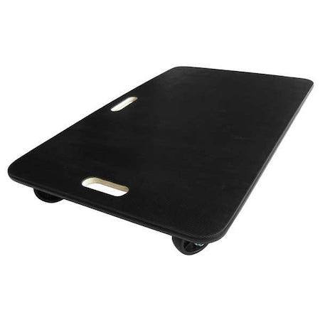 GnrlPurposeDlly, 6in, 36in, Blk, Wood, 600lb