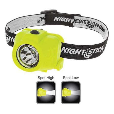 Intrinsically Safe Headlamp, LED, Lumens: 90/50