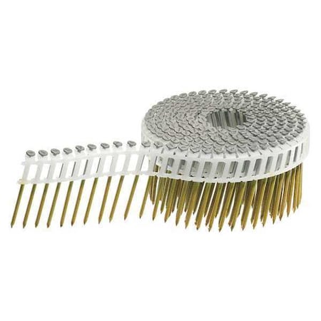 Collated Framing Nail, 2-1/4 in L, 13 ga, Hot Dipped Galvanized, Flat Head, 15 Degrees, 3600 PK