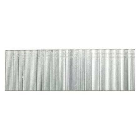 Collated Brad Nail, 1-5/8 in L, 21 ga, Electro Galvanized, Brad Head, Straight, 5000 PK