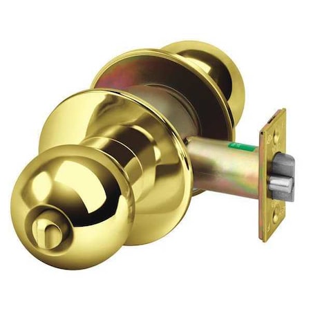 Knob Lockset, Mechanical, Privacy, Grd. 1