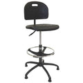Polyurethane Workbench Chair, 25" to 35", No Arms, Black