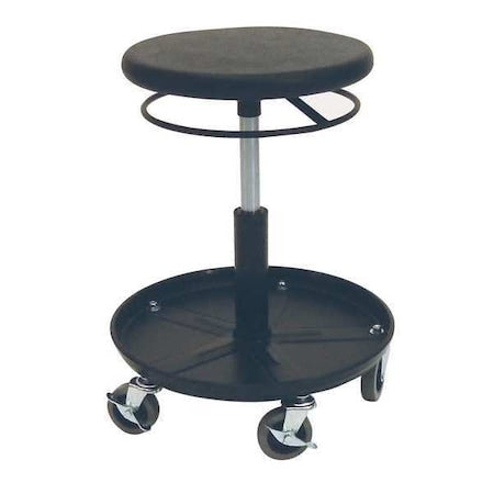 Welding Stool, Height Range 16" to 21", Polyurethane Black