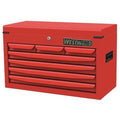 WESTWARD Top Chest, 7-Drawers, Powder Coated Red, 26" W x 12" D x 16" H