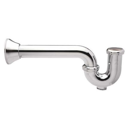 Kitchen P-Trap, 1-1/2" Pipe Dia., Cast Brass
