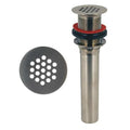 Solid Top Open Grid Plug, 1-1/4"" Pipe Dia., Cast Brass